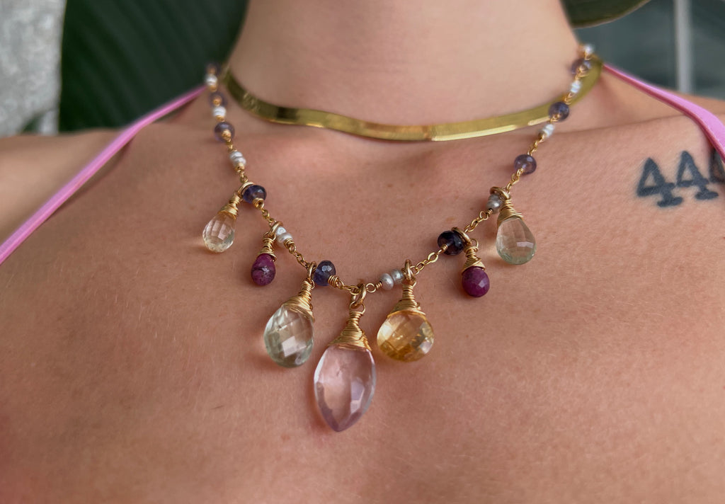 1142 - One of a Kind Gemstone Necklace