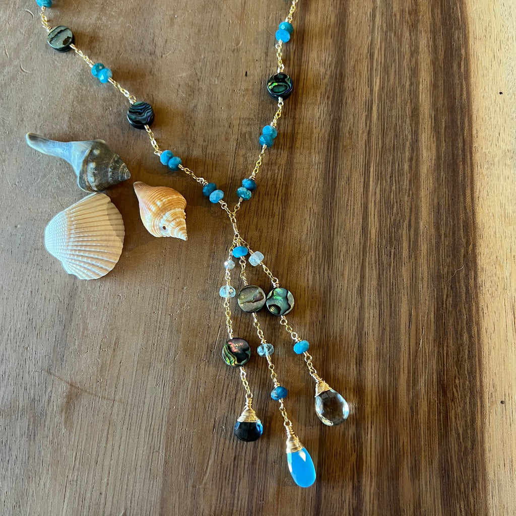 1836 - Abalone Drop Necklace