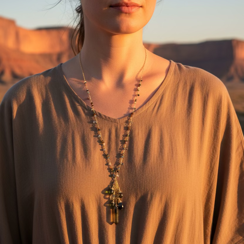 1853- One of a Kind Gemstone Necklace