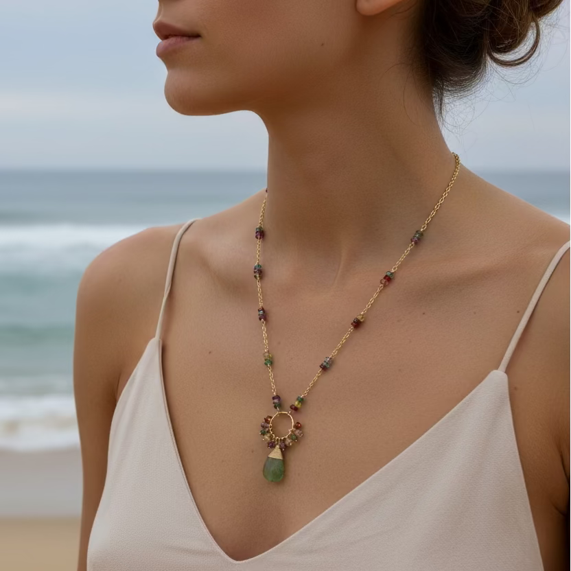 1856- Gemstone Layering Necklace
