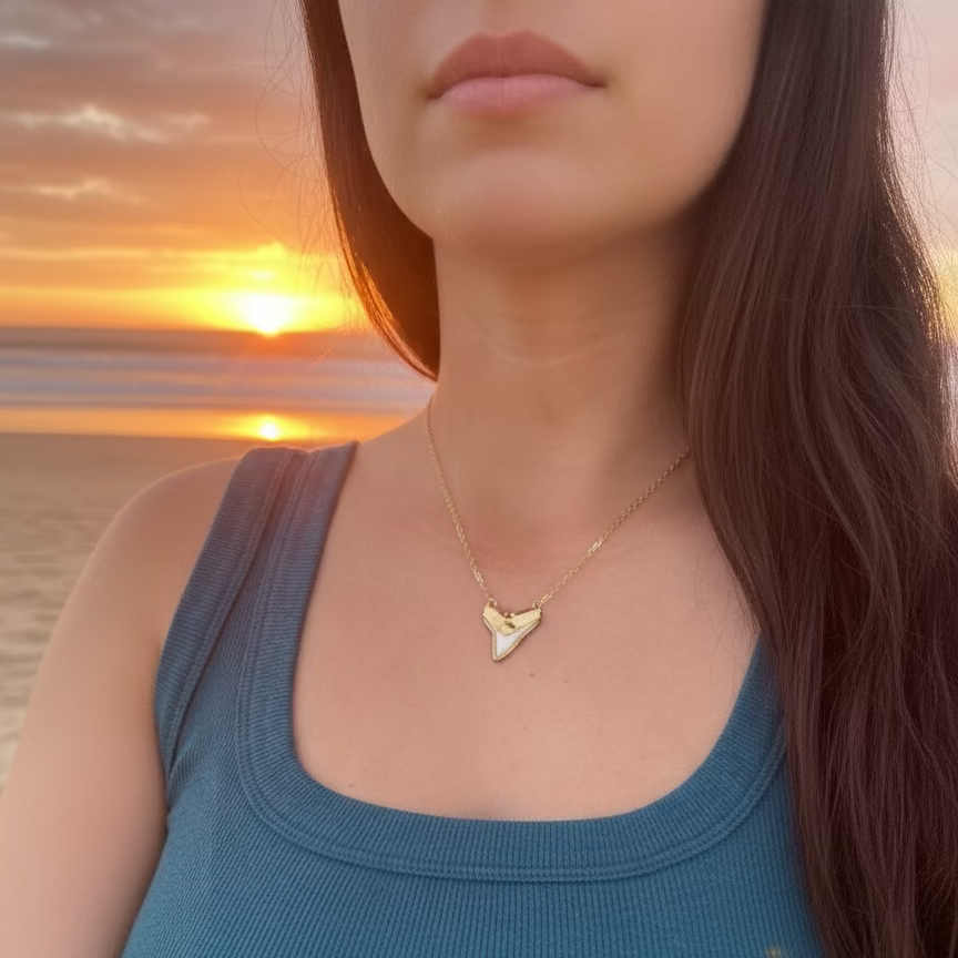 1847- Double Bail Shark Tooth w/ Edge