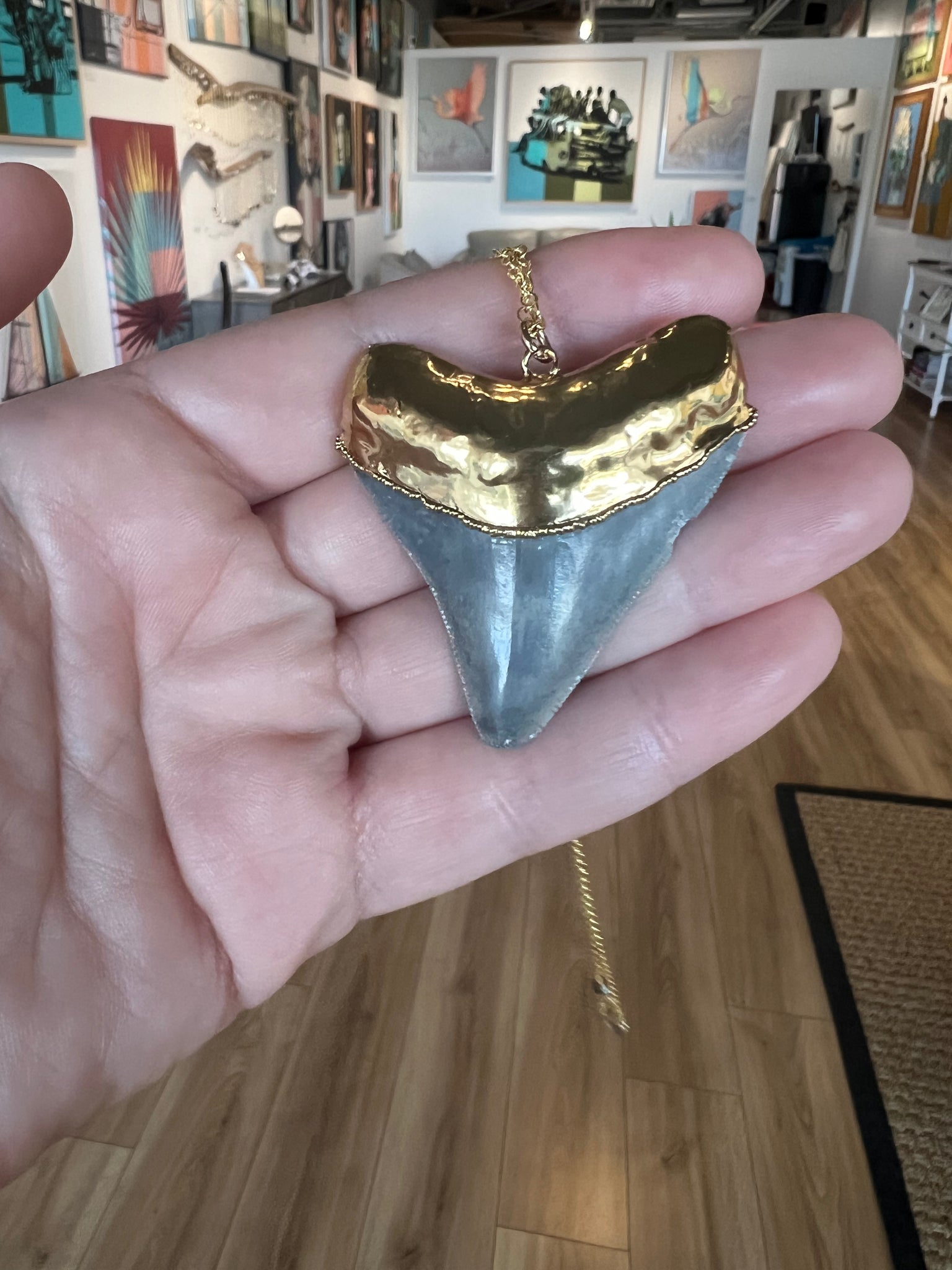 1872- Large Shark Tooth Necklace