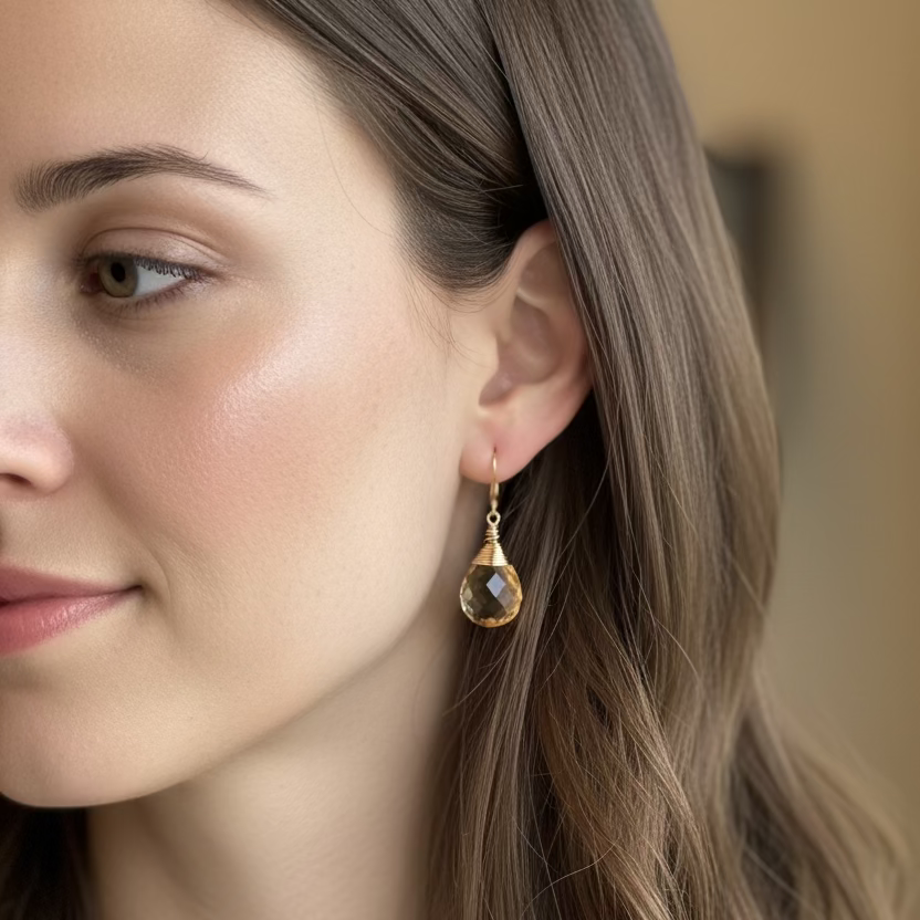 1884 - Citrine Earrings