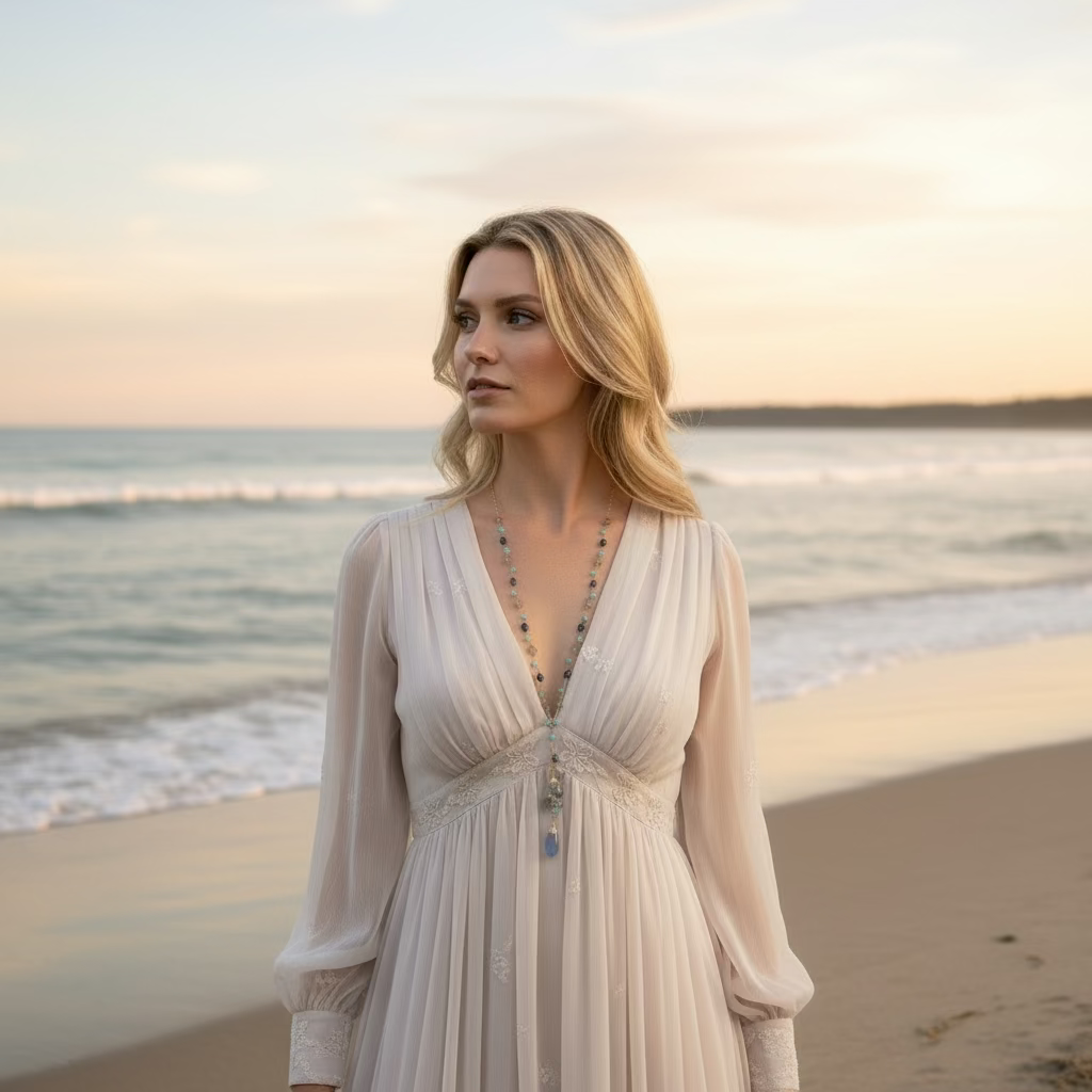 1852- Kyanite, Labradorite & Turquoise Necklace