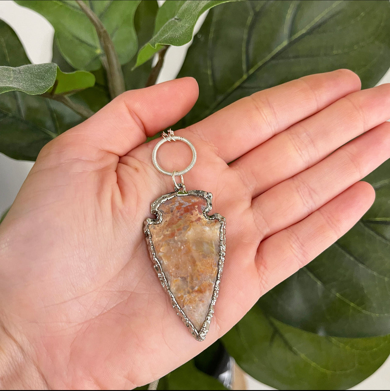 1241 - Arrowhead Gemstone Necklace