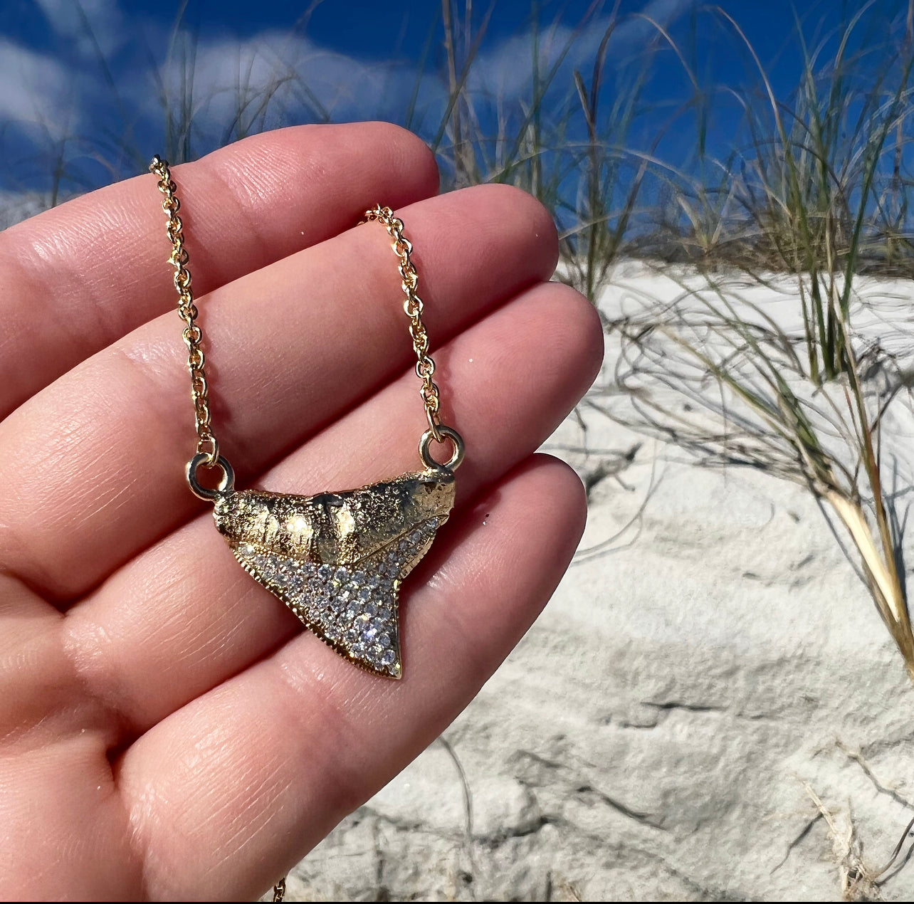 Diamond Shark Shark Necklace Gold 1280 Solid Gold And Diamond Bull