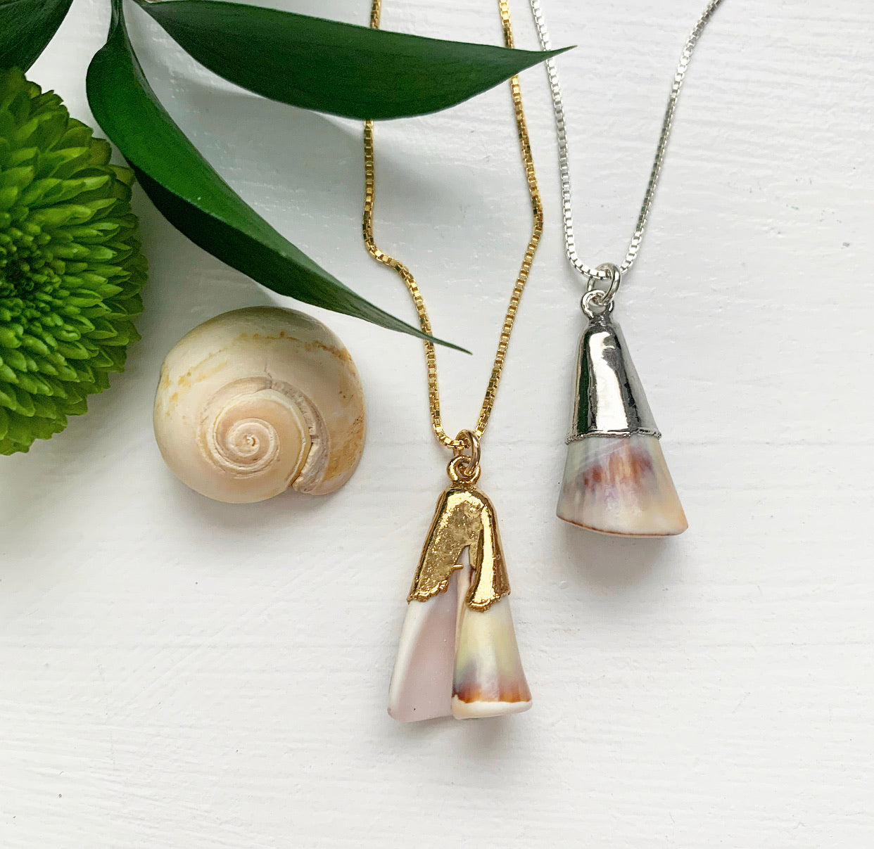 972-Spiral Cone Shell Necklace