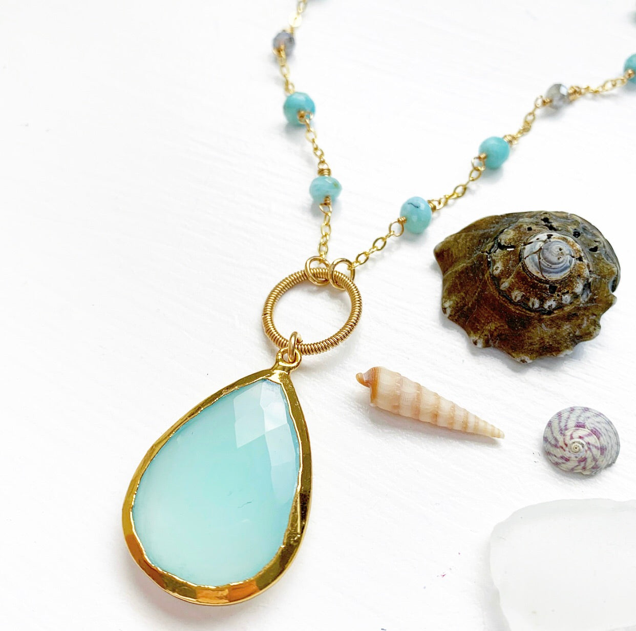 766-One of a Kind Gemstone Necklace